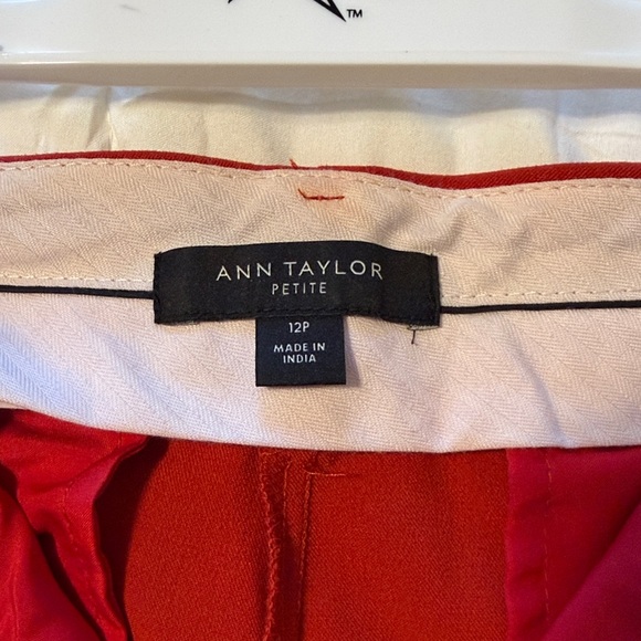 Ann Taylor Bold Red Wide Leg Pants - Picture 2 of 4
